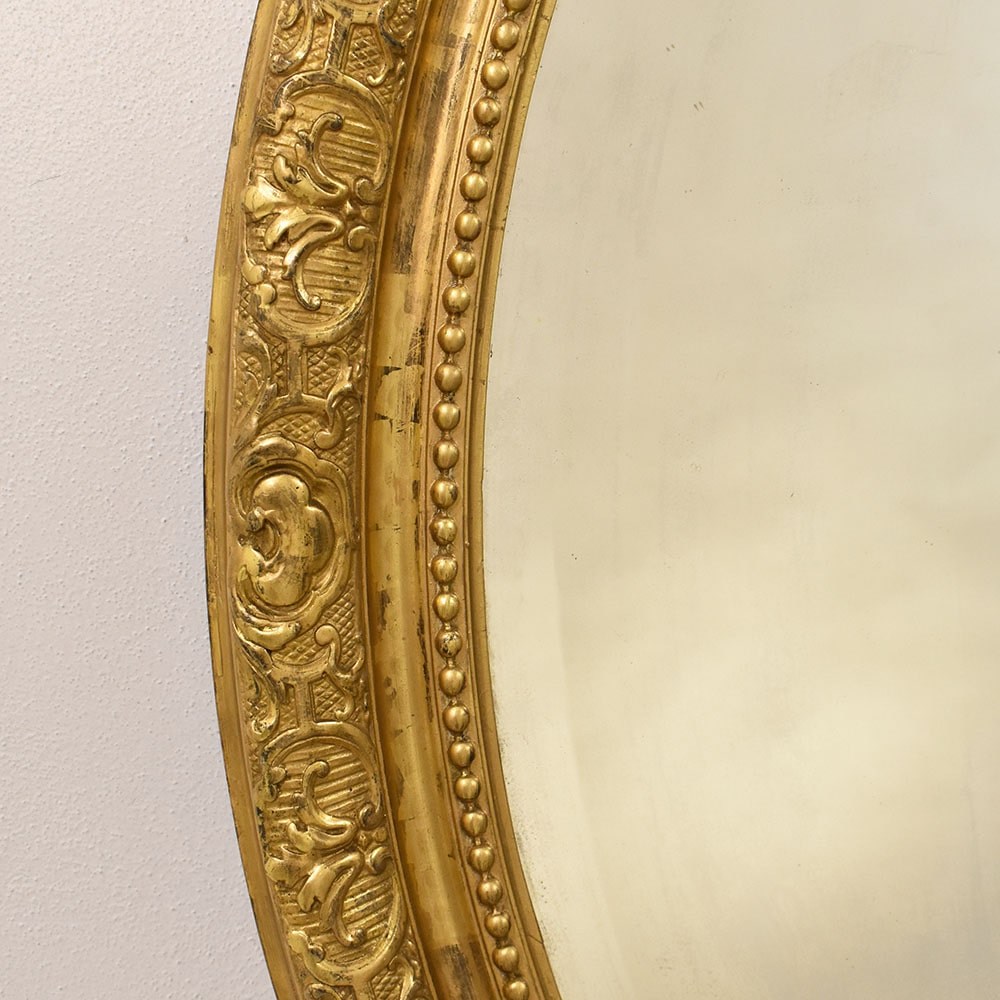 SPO179 1 antique large wall mirror round mirror gold leaf XIX.jpg